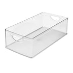 iDesign Stackable Clear Plastic Extra Long Storage Bin, Organizer for Kitchen Cabinet or Pantry - style: Pack of 1