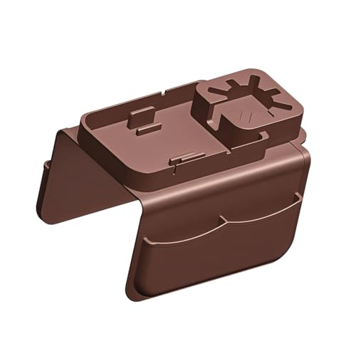 Silicone Sofa Armrest Tray Featuring Drink Holder and Side Pockets for Remote Phone and Snacks Storage Sofa Arm Tray Arm Organizers - color: brown