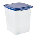 Clean 25 lb Airtight Dog and Cat Food Storage Bin with Locking Lid – Space-Saving Plastic Container for Pantry; Cupboard; and Pet Feeding Station