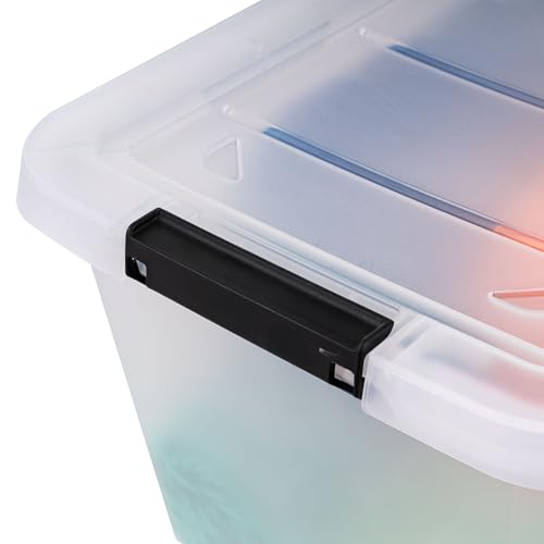 IRIS USA 6-Pack Clip Box with Latching Lids, 13 Quart Craft Storage Bins, Art & Writing Supply Containers for Home, Office & Classroom Organization - size: 13.5 Qt, style: 6 Pack