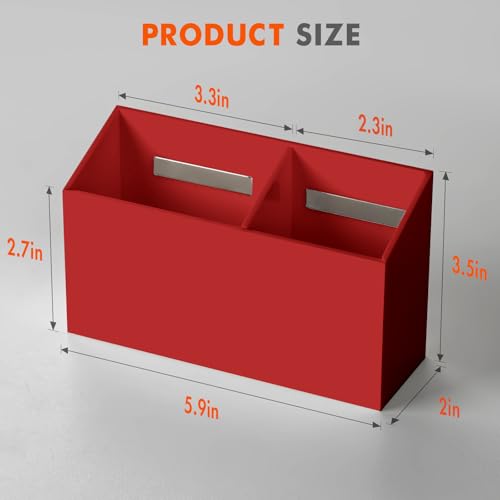 BEYGORM Magnetic Dry Erase Marker Holder for Whiteboard,Non-slip Acrylic Magnet Pen Holder for Fridge Refrigerator,Locker Organizer for Work,Locker Accessories,Pencil Cup for Desk(Red) - color: Red