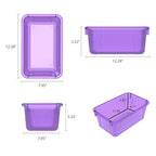 Storex Small Cubby Bin, 12.2 x 7.8 x 5.1 Inches, 5-Pack, Candy Violet (62478U05C) - color: Tint Violet, style: Bin Only