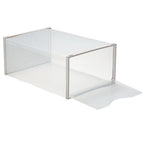 Simplify Set of 12 Stackable Shoe Boxes | Customizable | Fits Size 11 Shoes | Drop Front Design | Closet Storage | Sneakers | Heels | Clear and White - color: White