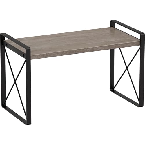 Giikin Kitchen Countertop Organizer, Wood Desk Shelf Riser, Gray Spice Rack for Kitchen Counter, Countertop, Cabinet (15.7 Inches, Gray) - color: Gray, size: 7.8"D x 15.7"W x 9.4"H