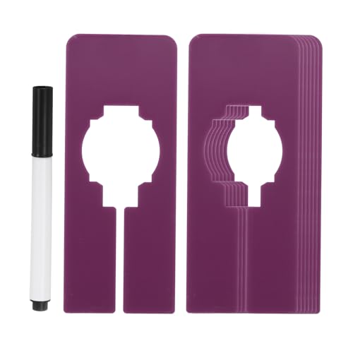 PATIKIL Purple Clothes Dividers, 8 Pack Rectangle Clothing Rack Dividers with Marker Pen for Closet Organization - color: Purple