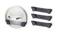 Joseph Joseph Cupboard Store - Set of 4 Pot and Pan Lid Holders Self Adhesive Wall Mount Storage Organizer, Suitable for Lids Up to 9 in , 3M VHB Tape Included, Gray