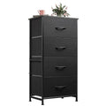 WLIVE Dresser with 4 Drawers, Fabric Storage Tower, Organizer Unit for Bedroom, Hallway, Entryway, Closets, Sturdy Steel Frame, Wood Top, Easy Pull Handle, Charcoal Black - color: Charcoal Black