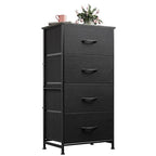 WLIVE Dresser with 4 Drawers, Fabric Storage Tower, Organizer Unit for Bedroom, Hallway, Entryway, Closets, Sturdy Steel Frame, Wood Top, Easy Pull Handle, Charcoal Black - color: Charcoal Black