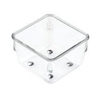 iDesign Linus Kitchen Drawer Organizer for Utensils, Tools, Gadgets - 3" x 3" x 2", Clear - size: 3 x 3 x 2, style: Pack of 1
