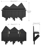 HOOBRO Wall Hooks with Shelf, Coat Rack with Shelf Wall-Mounted, Entryway Wall Key Holder, Hat Rack for Walls, Purse Hanger for Wall, Entryway Hanging Shelf with 6 Retractable Pegs, Black BK46YM01 - color: Black