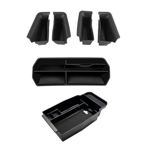 CDEFG 6Pcs for 2023 2024 2025 2026 Mazda CX-50 Center Console Organizer Tray for 2023 2024 2025 2026 Mazda CX-50 Hybrid Accessories Middle Console Storage Box Door Handle Pockets - color: 6pcs for 2023-2026 Cx-50
