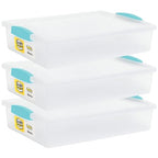 Tribello Plastic Storage Containers With Lids For Organizing, 6 Quarts - (Large - 14 x 11 x 3) - size: (Large - 14 x 11 x 3)