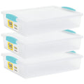 Tribello Plastic Storage Containers With Lids For Organizing, 6 Quarts - (Large - 14 x 11 x 3) - size: (Large - 14 x 11 x 3)