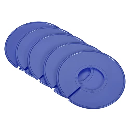 PATIKIL Clothes Dividers 10 Pack Blank Clothing Rack Size Sorting Reusable Wardrobe Round Hanger Separator, Blue - color: Blue