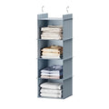 YOUDENOVA Hanging Closet Organizer, 4-Shelf Closet Hanging Shelves, Grey - color: Grey, size: 4-Tier