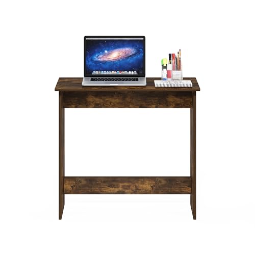 Furinno Simplistic Small Desk, 31.3" Wide Gaming Desk, Rectangular Computer Desk with Rounded Edges, Office Desk for Home Office, Bedroom, Study Room, Dorm, Amber Pine - color: Amber Pine, size: 31.3" x 15.4"