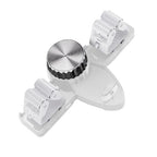 Mop and Broom Holder Wall Mount - Broom Mop Hanger | Utility Rack, Tool Organizer Rack, Gripper for Home Kitchen Garden Laundry Garage - color: White