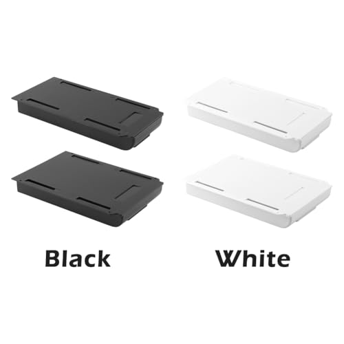 2pcs Under Desk Drawer, Table Hidde-n Slide Out Pencil Holder Self-Adhesive Desk Drawer Storage Tray Attachable for Stationery Home Office School (COLOR:black)