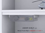 Under Desk Drawers for Organization, Pull Slide out Drawer Underneath Table With Lip, Attachable Under Shelf Pencil Drawer, Clear Light Black