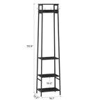 Coat Rack Freestanding, Coat Stand with 3 Shelves and 7 Hooks, Hall Tree Free Standing, Clothes Rack Stand Organizer for Bedroom, Hallway, Entryway, Living Room, Industrial Style, Black - color: Black, style: 3 Shelves
