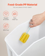 VEVOR Rice Storage Container, 4.5Gallon/20L x2 Capacity Large Dog Food Dispenser Bin, Kitchen Ingredient Grain Cereal Flour Bin, Pet food Containers with Wheels, 2 Measuring Cups, Airtight Lid, 2 Pack - size: 4.5 Gallon*2