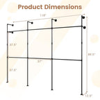 Giantex Industrial Pipe Clothing Rack, 118" Wall Mounted Heavy-Duty Metal Garment Organizer with 6 Hanging Rods, 2-Tier Walk-in Closet System for Wardrobe Closet, Retail Display - size: 118 Inches