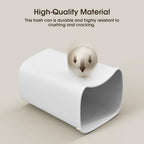 CEROELDA Small Bathroom Trash Can, 2.6 Gallon Slim Mini Garbage Can Small Trash Bin Plastic Waste Basket for Dorm Room, Bedroom, Office, Toilet (White) - color: 1 Pack-No Lid-White