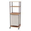 Household Essentials Laundry Hamper Storage Cart, Ashwood - style: Single Center