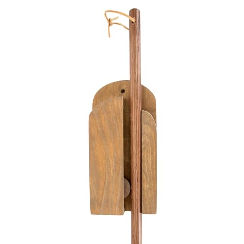 Lehman's Amish Handcrafted Broom Holder, Wall-Mount Wooden Storage Solution for Corn Brooms, Fireplace Brooms and More, Stained Finish - color: Stained
