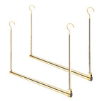 Adjustable Hanging Closet Rod, Extender Hanging Rod, Closet Hanging Organizer, Heavy Duty Closet Bar, Hanging Rod (Gold, 2 Pack) - color: Gold, size: 2 Pack