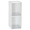 Vtopmart 2 Pack Stackable Storage Drawers, Plastic Organizers Bins for Baby Bottles, Skincare, Beauty Supplies, Ideal for Vanity, Bathroom, Kitchen Countertop, Cabinet Orga - style: 2pack High White