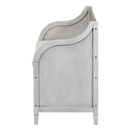 Knocbel Rustic Entry Storage Bench with Hidden Compartments and Removable Cushion, Wooden Entryway Hallway Foyer Shoe Bench Bedroom End of Bed Bench, 250lbs Weight Capacity (Gray Wash) - color: Gray Wash