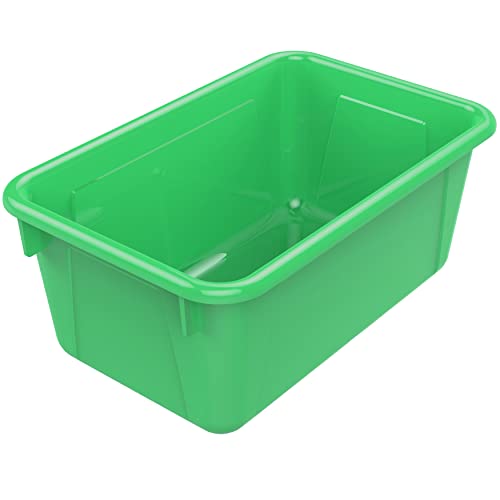 Storex Small Cubby Bins, Pack of 5, 12.2 x 7.8 x 5.1 Inches, Green (62417U05C) - color: Green, style: Bin Only