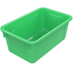 Storex Small Cubby Bins, Pack of 5, 12.2 x 7.8 x 5.1 Inches, Green (62417U05C) - color: Green, style: Bin Only