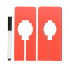 PATIKIL Clothes Dividers, 8 Pack Rectangle Clothing Rack Dividers, Red Plastic, 2mm Thick, 35mm Inner Diameter, 5x2 Inch, Includes Marker Pen - color: Red