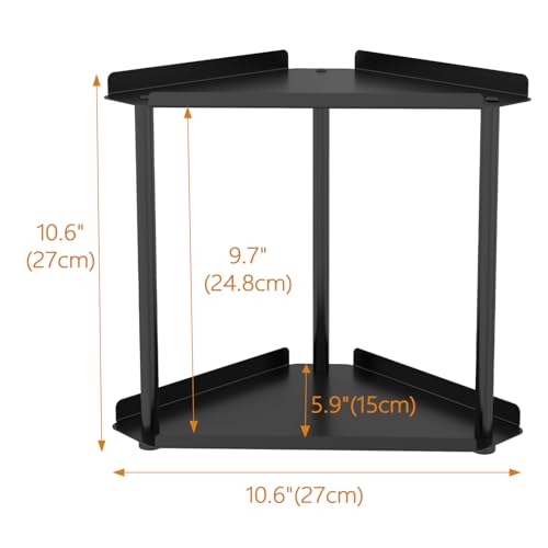 Jesginboo 2 Tier Bathroom Counter Organizer, Vanity Organizer Corner Shelf, Skincare, Makeup Countertop Organizers, Kitchen, Bathroom Counter Storage, Black - color: Black 2 Tier