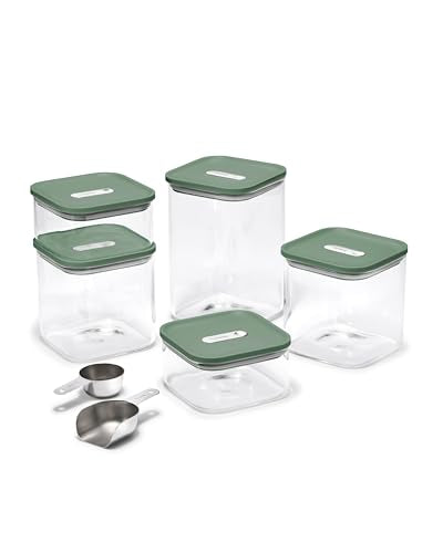 Caraway 13-Piece Glass Airtight Food Storage Containers with Lids – Non-Toxic, BPA-Free Kitchen Storage Containers – Stackable, Space-Saving Airtight Containers for Dry Goods and More - Sage - color: Sage, size: 13-Piece Set