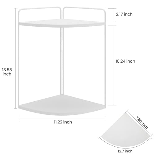 Forest Angle Bathroom Counter Organizer,Countertop Organizer,Vanity Organizers,Bathroom Storage,Bathroom Sink Caddy,Counter Shelf,Corner Counter,Corner Shelves(White) - color: White 2 Tier