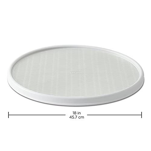 Copco Basics Non-Skid Lazy Susan for Under Sink and Cabinet Storage, 18 Inch, Crystalline - color: Crystalline