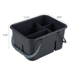 Plastic Cleaning Caddy with Handle, Portable Plastic Storage Caddy Organizers, Gray, F