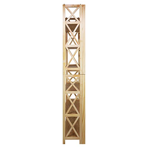 Casual Home Montego 3-Shelf Folding Bookcase, Natural , 27.5" Wide - color: Natural, size: 3-Shelf Stackable