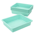 Storex(62522U05C) Letter Size Flat Storage Tray – Organizer Bin for Classroom, Office and Home, Teal, 5-Pack ,10 x 13 x 3 Inches