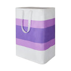 Stylish Freestanding Laundry Hamper with Waterproof Liner,72L Foldable Laundry Basket with Portable Handles Space-saving Storage Basket for Bedroom,Bathroom,Laundry Room,Easy Carry to Travel (Purple) - color: Purple