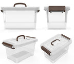 WYT Clear Storage Latch Box, 6 Pack Storage Organizer Bins with Latching Handle and Lids, 3.5 Quart - size: 3.5qt - 6 pack