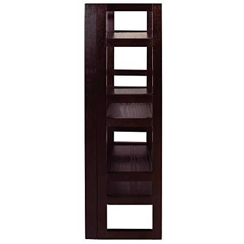 Casual Home 3-Shelf Folding Student Bookcase (20.75" Wide)-Espresso - color: Espresso