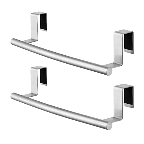 KES Over The Cabinet Door Towel Rack, Kitchen Towel Holder, Over The Cabinet Door Kitchen Towel Bar SUS304 Stainless Steel 2 Pack Brushed Finish, KTH200S26-2-P2 - color: Brushed Finish