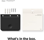 elago Universal Remote Holder Mount Compatible with Apple TV Remote and All Other Remote Controls - Adhesive Tape or Screw Mounting Options, Available Wired Charging [Large] [Black] - color: Black, size: Large