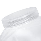 ZOOFOX 2 Pack Clear Plastic Jars, 1.5 Gallon Square Storage Containers with Screw-On Lids, Refillable Empty Jars for Kitchen & Household Storage of Dry Goods, Peanut, Candy, Airtight
