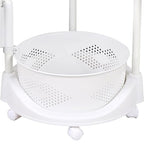 5 Tier Rotating Storage Shelf with Lockable Casters, Circular Rotating Basket Large Storage Rack with 360° Wheels 180° Rotating Multi-Layer Kitchen Storage Shelf (5 Tier) - size: 5 Tier