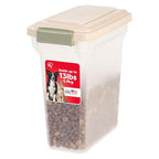 IRIS USA Dog Food Storage Container, Airtight Lid, Up to 13 Pounds Pet Food Storage, Versatile Pet Food Bin, Treats, BPA Free, Almond - color: Almond